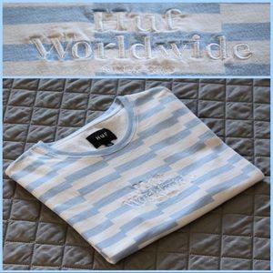 HUF Worldwide Blue and White T-shirt